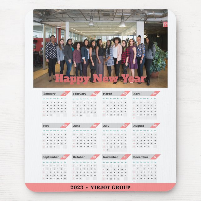 Mousepad 2023 Calendar Business Photo Rose Gold  (Frente)