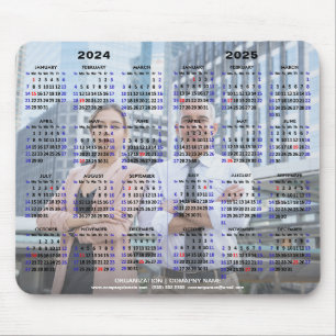 Mousepad 2024 - 2025 Calendário 2 Anos Foto Comercial