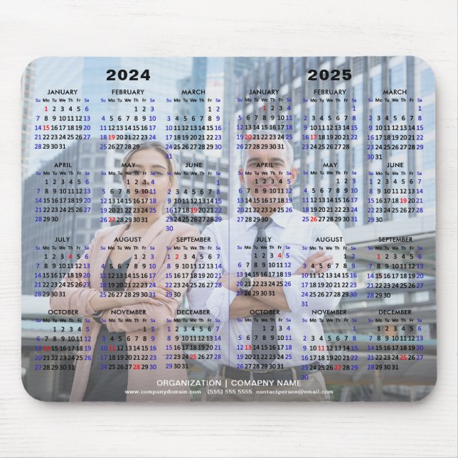 Mousepad 2024 - 2025 Calendário 2 Anos Foto Comercial (Frente)