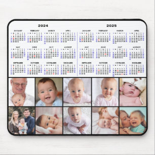 Mousepad 2024 - 2025 Calendário Personalizado 8 Feriados de