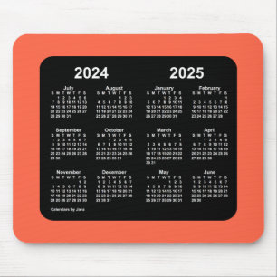 Mousepad 2024-2025 Calendário Vermelho do Tomato por Janz M
