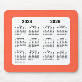 Mousepad 2024-2025 Calendário Vermelho do Tomato por Janz M