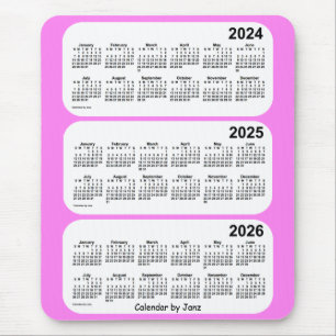 Mousepad 2024-2026 violeta calendário de 3 anos por Janz