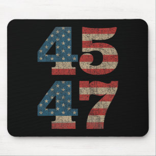 Mousepad 2024 45 47 Bandeira Americana Vintage Retro 4547 T