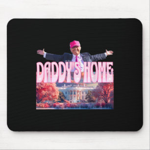 Mousepad 2024 Daddys Home Engraçado Trump Rosa Leva América