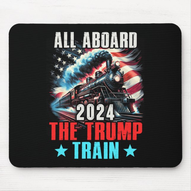Mousepad 2024 Todos A Bordo Do Trem Comboio-Nos Bandeira Am (Frente)