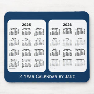 Mousepad 2025-2026 azul da caixa de polícia calendário de