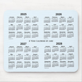 Mousepad 2025-2028 Alice Blue 4 Year Calendar (Calendário d