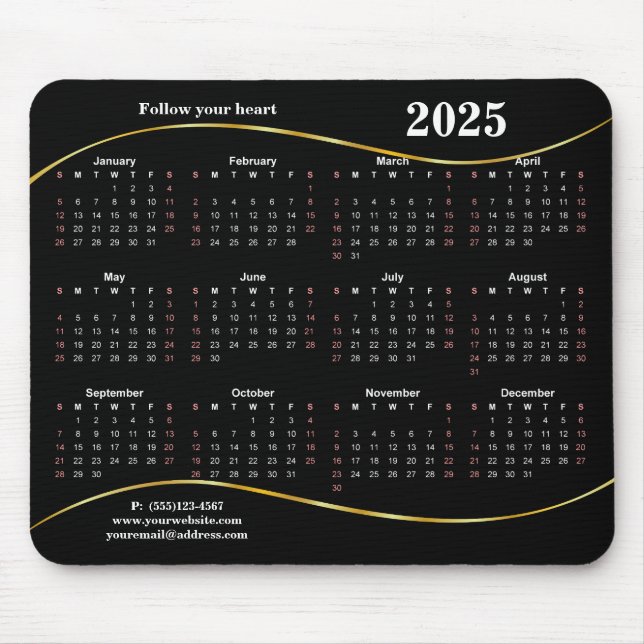 Mousepad 2025 Siga o seu coração (Frente)