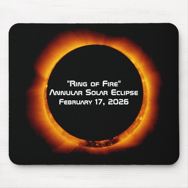 Mousepad 2026 Annular Ring of Fire Solar Eclipse (Frente)