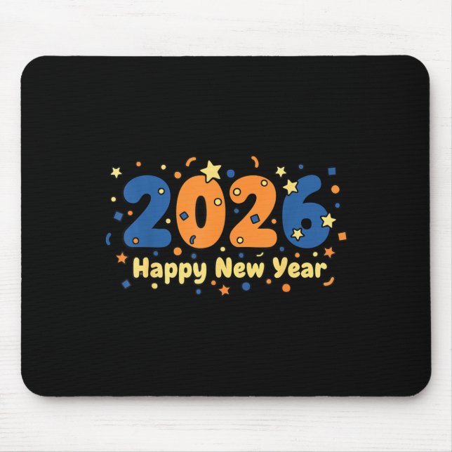 Mousepad 2026 Happy New Year Fireworks Celebration  (Frente)