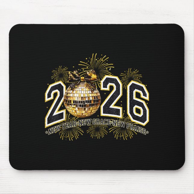 Mousepad 2026 New Year New Grace New Praise New Year's Eve  (Frente)