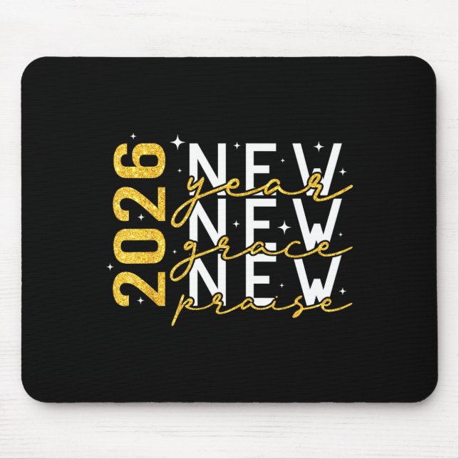 Mousepad 2026 New Year New Grace New Praise New Year's Eve  (Frente)
