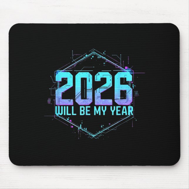 Mousepad 2026 Will Be My Year Motivational Sitive Mindset Q (Frente)