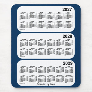Mousepad 2027-2029 azul da caixa de polícia calendário de