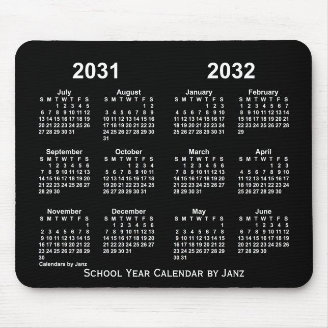 Mousepad 2031-2032 Calendário do Ano do Neon na Escola 2010 (Frente)
