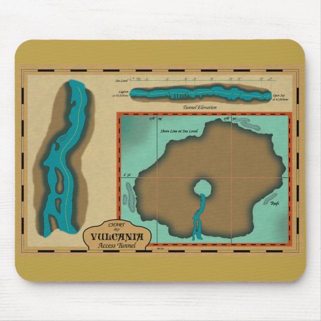 Mousepad 20.000 Mapas de Mouse do Túnel Vulcânia (Frente)