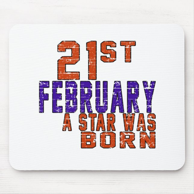 Mousepad 21 de fevereiro uma estrela era nascida (Frente)