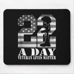 Mousepad 22 Por Dia Veterano Vive Bandeira Americana Milita