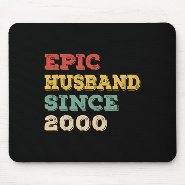 Mousepad 23º Aniversário de Casamento para Him Epic Husband (Frente)