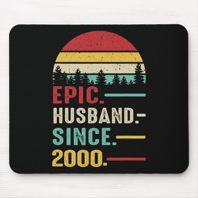 Mousepad 23º Aniversário de Casamento para Him Epic Husband (Frente)