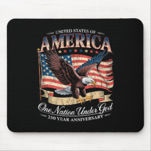 Mousepad 250º Aniversário Da Nação Aamerica Usa Sob Deus