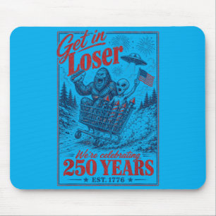 Mousepad 250 Anos 250º Aniversário EUA 4 de Julho Pé Grande