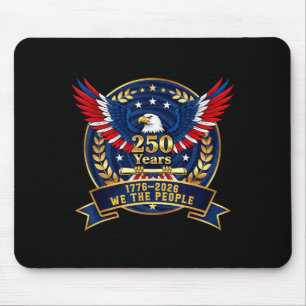 Mousepad 250 Anos Americanos 1776 2026 Águia de Aniversário