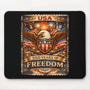 Mousepad 250 Anos de Aniversário Americano 1776-2026 Bandei