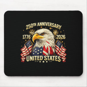 Mousepad 250 Anos de Aniversário Americano 1776-2026 Bandei