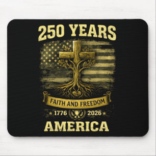 Mousepad 250 Anos De Fé E Liberdade Americana 4 De Julho