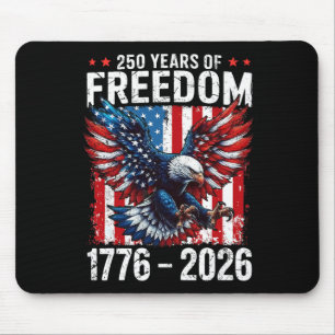 Mousepad 250 Anos De Liberdade 1776 2026 Patriótico Ld Águi