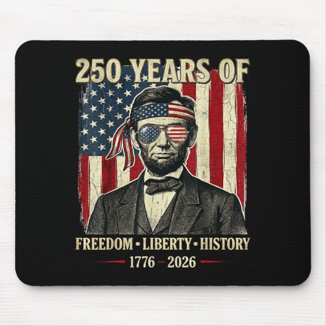 Mousepad 250 Anos De Liberdade História Abraham Linco (Frente)