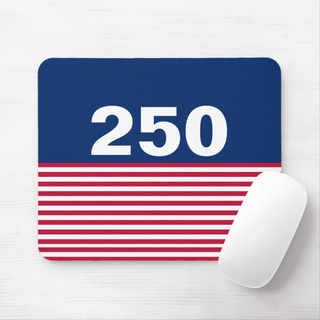 Mousepad 250 Vermelho Branco e Azul Aniversário dos EUA (Com mouse)