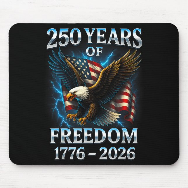 Mousepad 250 Years Of Dom 1776 2026 Bald Eagle 250th Birthd (Frente)