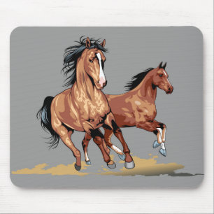 Mousepad 2 Belos Cavalos Executando Mato do Rato