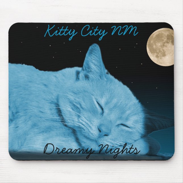Mousepad 2, noites sonhadoras, cidade nanômetro do gatinho (Frente)