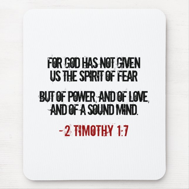 Mousepad 2 presentes Timothy 1:7 (Frente)