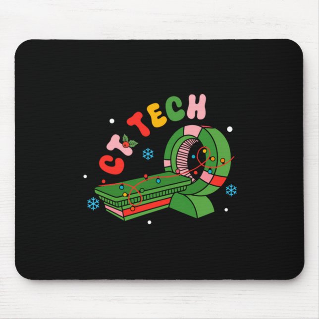 Mousepad (2 Sided) Santa's Favorite Ct Tech Christmas Techn (Frente)