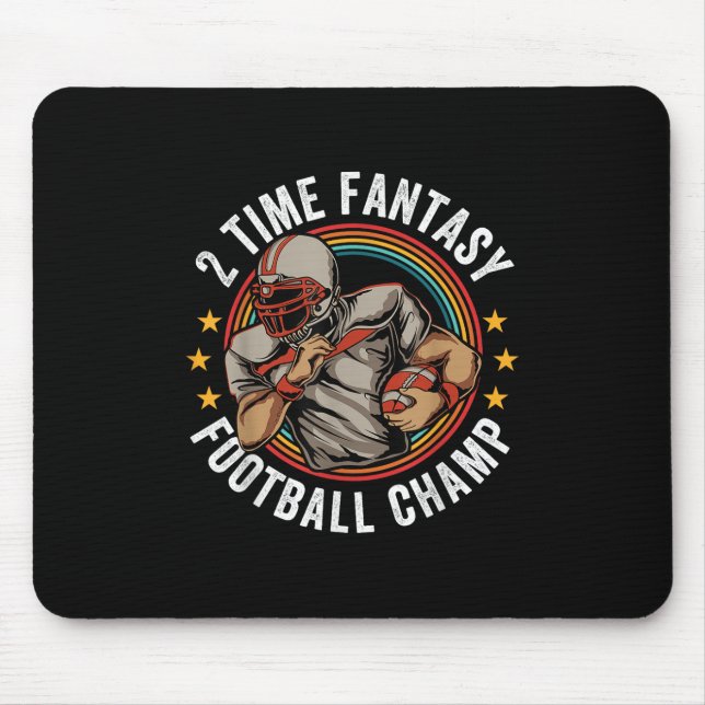 Mousepad 2 Time Fantasy Futebol Champ Ffl Winner Retro (Frente)
