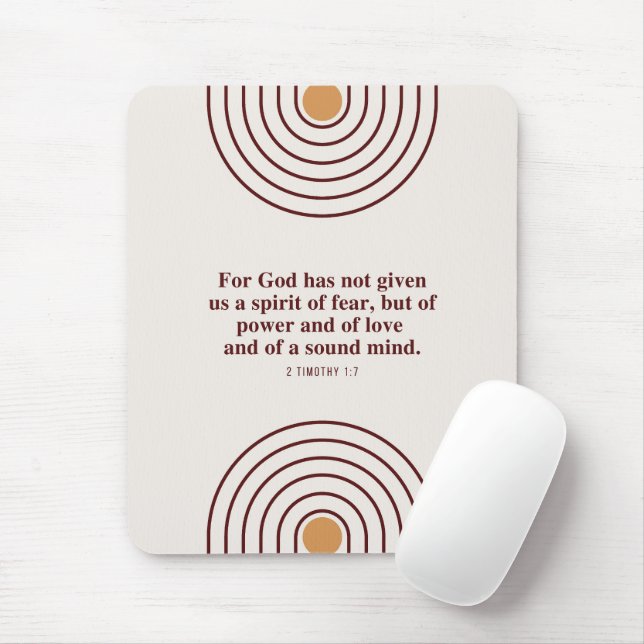 Mousepad 2 Timothy 1:7 Deus não deu um espírito de medo (Com mouse)