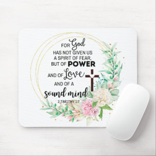 Mousepad 2 Timothy 1:7 Deus não deu um espírito de medo