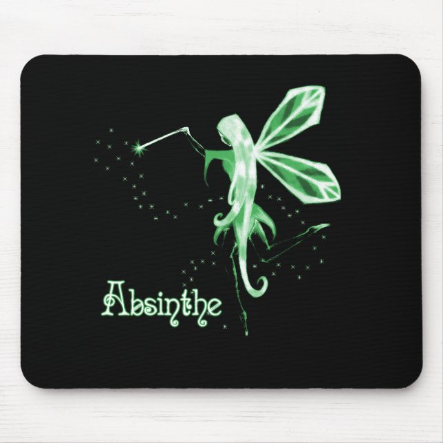 Mousepad 2D Esboço feericamente verde do absinto (Frente)