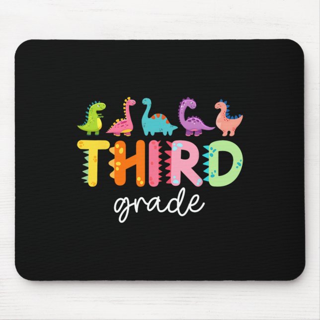 Mousepad 3º ano dinossauro volta às aulas primeiro dia de a (Frente)
