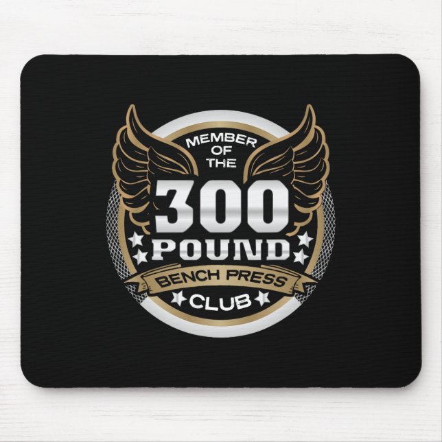 Mousepad 300 Pound Bench Press Club For Powerlifter Weightl (Frente)