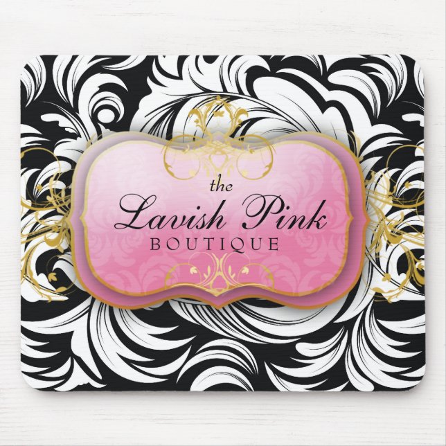 Mousepad 311 o preto cor-de-rosa pródigo da placa | (Frente)