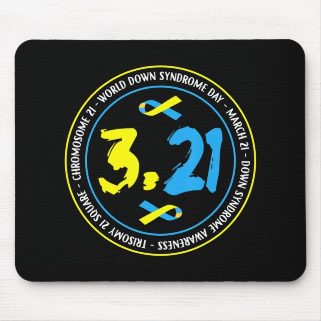Mousepad 321 Síndrome Mundial para Baixo Sensibilização par (Frente)