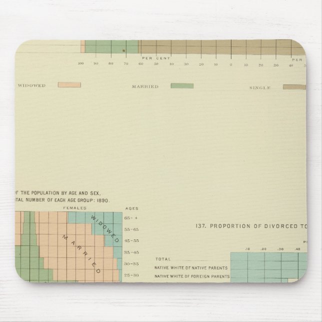 Mousepad 32 Condição conjugal, divorciado em 1890 (Frente)