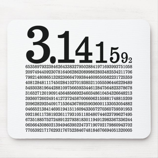Mousepad 3,1415926 Pi (Frente)