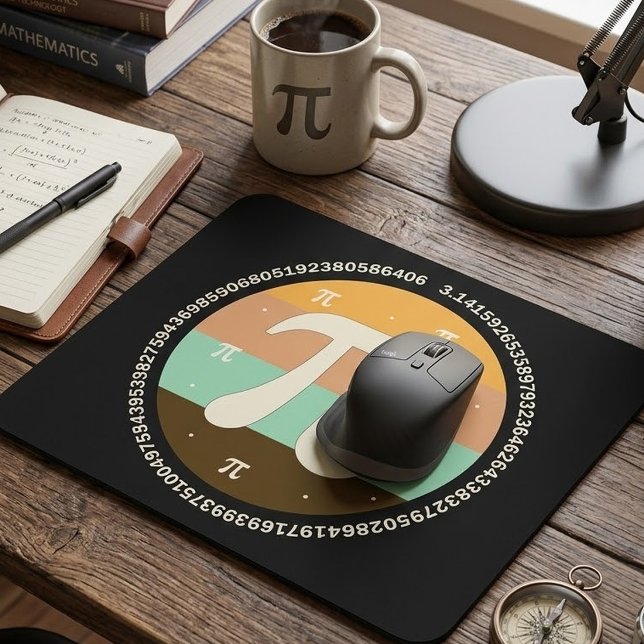 Mousepad 3.14 Design do Dia Nacional do Pi - Ideia de Prese (Criador carregado)
